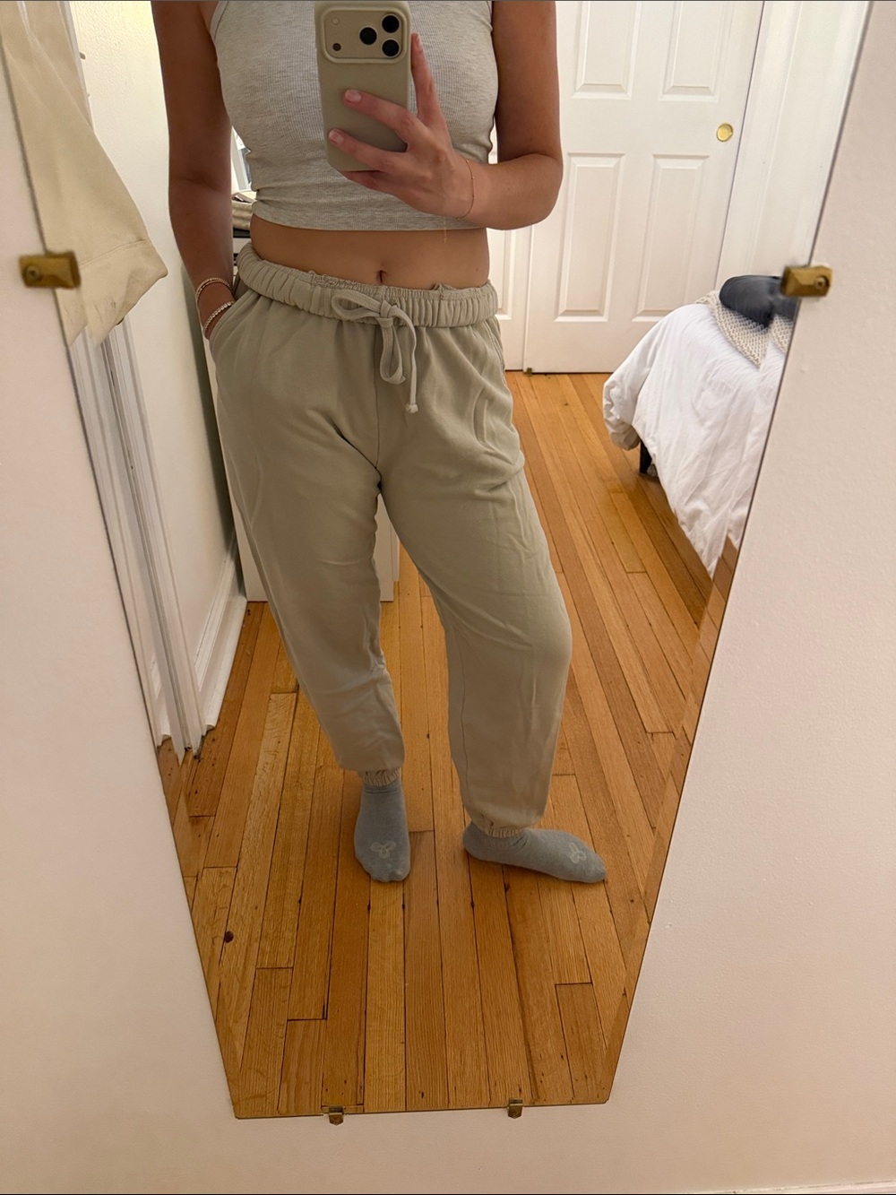 Daily Drills Drawstring Jogger Pants - Light Beige